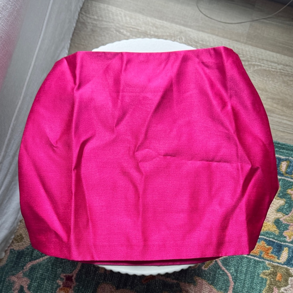 Tuckernuck Dupioni Vibrant Pink Mini Skirt - silk - Picture 2 of 4